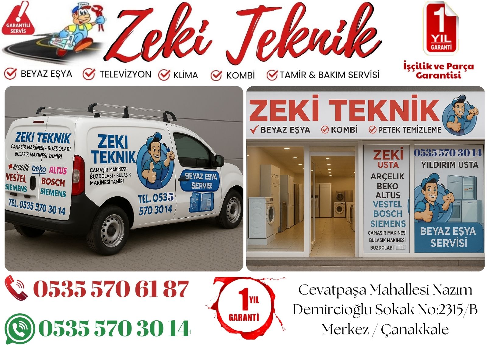 Çanakkale Çamaşır Makinesi Tamircisi